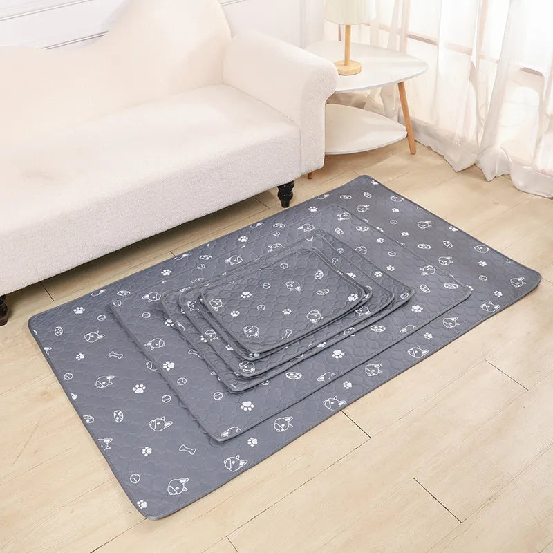 Reusable Dog Pee Pad Blanket – Washable, Highly Absorbent Pet Training Mat & Car Seat Protector Happy Woof Meow