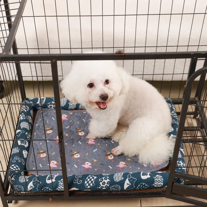 Reusable Dog Pee Pad Blanket – Washable, Highly Absorbent Pet Training Mat & Car Seat Protector Happy Woof Meow